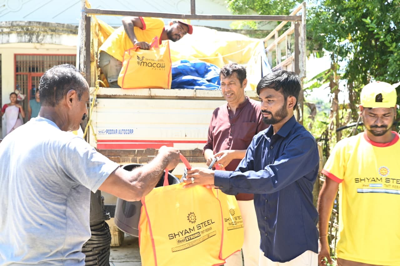 Shyam Steel and Macaw Paints extend post-flood relief support to affected communities in Assam
